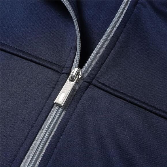 Men's Casual Athletic Tracksuit Long Sleeve Sweatsuit Set FullZip Running Jacket - Picture 4 of 8